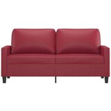 vidaXL Dvosjed od tkanine crvena boja vina 140 cm umjetne kože | shoptok.hr
