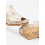 GOODIN Women's gold wedge flip-flops | shoptok.hr