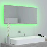 vidaXL LED kopalniško ogledalo betonsko sivo 100x8,5x37 cm iverna pl. | Shoptok.si
