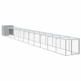  Kavez za kokoši s igralištem svjetlosivi 110x1221x110cm čelični | Shoptok.si