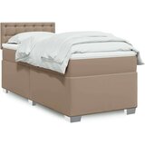  Krevet s oprugama i madrac cappuccino 90x200 cm od umjetne kože | shoptok.hr