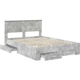  Konstrukcija postelje z vzglavjem Betonsko siva 140 x 200 cm, (5000103897) | Shoptok.si