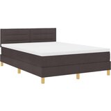  Krevet s kutijom s madracem tamnosmeđi 140x190 cm tkanina | shoptok.hr