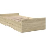  The Living Store Posteljni okvir s predali sonoma hrast 75x190 cm inženirski les - Posteljni Okvir, (21446282) | Shoptok.si
