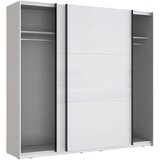CARRYHOME omara z drsnimi vrati, bela, bela, visoki sijaj | Shoptok.si