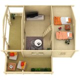 Male kuće Drvena kuća MANTOVA with Sleeping Loft 595 × 595 cm sa šindrom | shoptok.hr