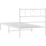  Metalni okvir za krevet s uzglavljem bijeli 80x200 cm | shoptok.hr