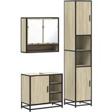 vidaXL 3-dijelni set kupaonskog namještaja boja hrasta sonome drveni | shoptok.hr