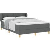 vidaXL okvir kreveta s madracem tamno siva 140x190 cm tkanina | shoptok.hr