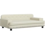  Krevet za pse krem 90 x 53 x 30 cm od umjetne kože | shoptok.hr