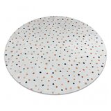 RugsX BAMBINO 47890 krog pralna preproga Pike za otroke protizdrsna - belo / rjava cercle 160 cm, (5000175274) | Shoptok.si
