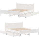 vidaXL Okvir kreveta bez madraca bijeli 140x200 cm od masivne borovine | shoptok.hr