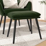 vidaXL Stolček za noge temno zelen 45x29,5x39 cm žamet | Shoptok.si