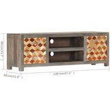 vidaXL TV ormarić sivi 120 x 30 x 40 cm od masivnog drva manga | shoptok.hr
