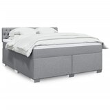 Maison Chic Box spring postelja - Vzmetna postelja z vzmetnico svetlo siva 180x200 cm blago SL10769, (21905027) | Shoptok.si