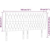  Uzglavlje s ušima tamnoplavo 183x23x118/128 cm baršunasto | shoptok.hr