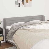  Uzglavlje s ušima svjetlosivo 163x23x78/88 cm od tkanine | shoptok.hr