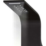 vidaXL Panel za tuširanje aluminijski 20 x 44 x 130 cm crni | shoptok.hr