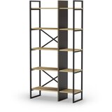 Marckeric Regal v hrastovem dekorju v naravni barvi 87,5x175 cm Ara – | Shoptok.si