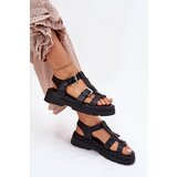 Boto Ladies Eco Leather Sandals With Buckles Black Jeneliena | shoptok.hr