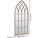  Vrtno ogledalo boja pijeska 70x30 cm željezno vanjska upotreba | shoptok.hr