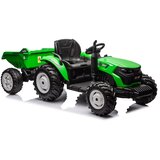 Lean_Toys Otroški traktor 24V s prikolico svetlo zelena | Shoptok.si