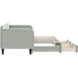  Dnevni krevet na razvlačenje svjetlosivi 80 x 200 cm baršunasti | shoptok.hr