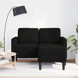 SOFA 2-sjed s ležaljkom u obliku slova L crna tkanina 125 cm | shoptok.hr