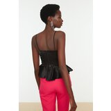 Trendyol Black Lace Detailed Satin Blouse | Shoptok.si