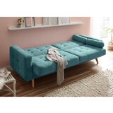 MID.YOU ZOFA S POSTELJNO FUNKCIJO, zelena tekstil, leseni material | Shoptok.si