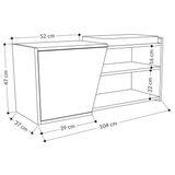 Hanah home cipelarnik fiona bench anthracite white | ePonuda.com
