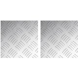  Stepenica Četvrtasti 2 pcs Srebrno 20 x 20 cm Aluminij | shoptok.hr