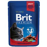 Brit Premium Cat komadići u umaku s goveđim gulašem i graškom, vrećica 100 g Cijene