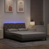  Posteljni okvir z LED brez vzmetnice taupe 120x200 cm blago, (21791700) Cene