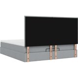 vidaXL okvir kreveta s madracima svijetlosivi 200x200cm od tkanine | shoptok.hr
