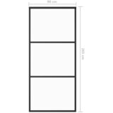 Klizna vrata od stakla ESG i aluminija 90 x 205 cm crna | Eponuda.com