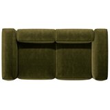 Cosmopolitan Design Zelena sedežna garnitura iz rebrastega žameta 224 cm Bergano – | Shoptok.si