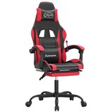  Gaming stol z oporo za noge črno in rdeče umetno usnje, (21378098) | Shoptok.si
