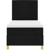  LED Box Spring Krevet s madracem Crna 100 x 200 cm tkanina | shoptok.hr