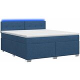 s box springom, madracem i LED-om Plava 160 x 200 cm | shoptok.hr