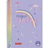  BILJEŽNICA SPIRALA A4 MU MAGIC RAINBOW DIKTO 80L BRUNNEN u