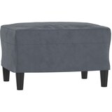  Fotelj s stolčkom za noge temno siv 60 cm žamet | Shoptok.si