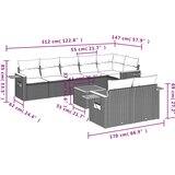  9-dijelni set vrtnih sofa s jastucima crni od poliratana | shoptok.hr