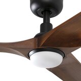Faro 33809WT1S-LED prigušiva ventilator HEYWOOD L 10W/230V CCT preč.132cm drvo/crna WT+DO | Eponuda.com