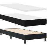  Boxspring - Krevet s oprugama i madracem Crni 100x200 cm Baršun Crna | shoptok.hr