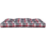  Jastuk za palete crveni karirani 120 x 80 x 12 cm od tkanine | shoptok.hr