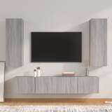 vidaXL 4-dijelni set TV ormarića sivog sonome konstruirano drvo Cijene
