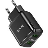 Hoco - Zidni punjač Charmer (N6) - 2xUSB-A, Q.C 3.0, 18W, 3.0A - crni | shoptok.hr