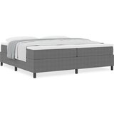  Krevet s podnicom s madracem svijetlosivi 200x200 cm Kordna tkanina | shoptok.hr