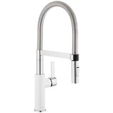 CAMARGUE Armatura za pomivalno korito Camargue Frost (krom-bela, sijaj, nastavljiv tuš) | Shoptok.si